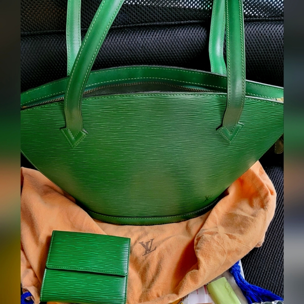PRE-loved Green Epi Leather St. Jacques Shopping and Green Epi Wallet ***Sold***